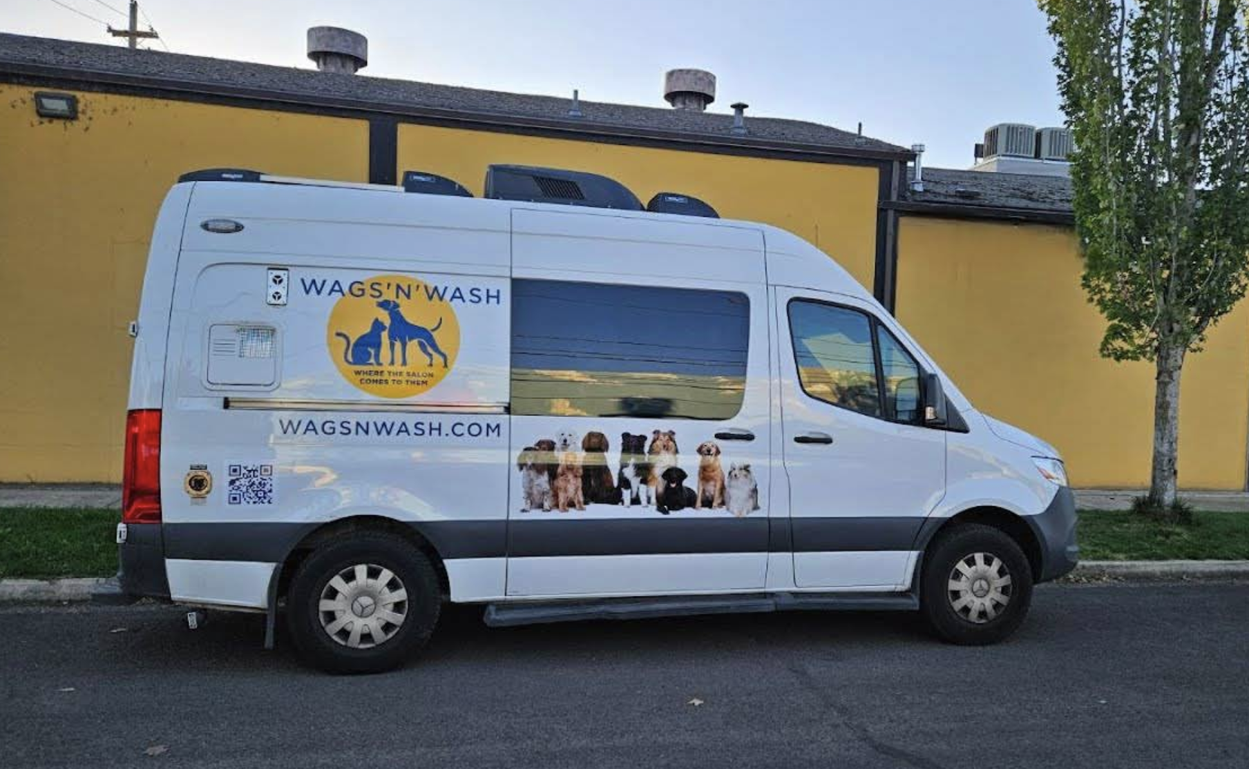 The Wags N Wash mobile grooming van